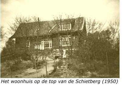 Dit huis stond rond 1950 op de Schietberg Huis op de Schietberg