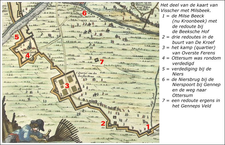 De circumvallatielinie van het Genneperhuis bij Ottersum De circumvallatielinie van het Genneperhuis bij Ottersum