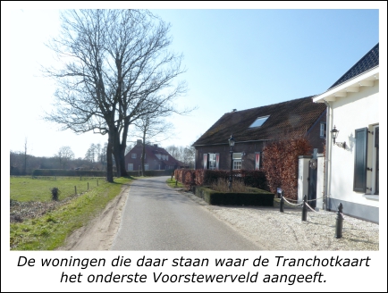 Huizen aan voorste Werveld De plek waar deze huizen staan is op de Tranchotkaart vermeld als Voorstewerveld