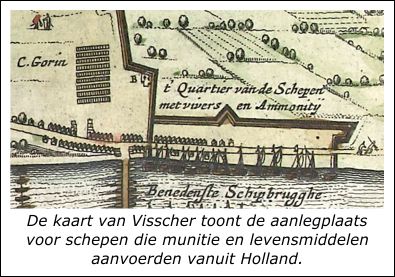 De aanlegplaats voor schepen bij Sint Agatha tijdens het beleg van het Genneperhuis De aanlegplaats voor schepen bij Sint Agatha tijdens het beleg van het Genneperhuis